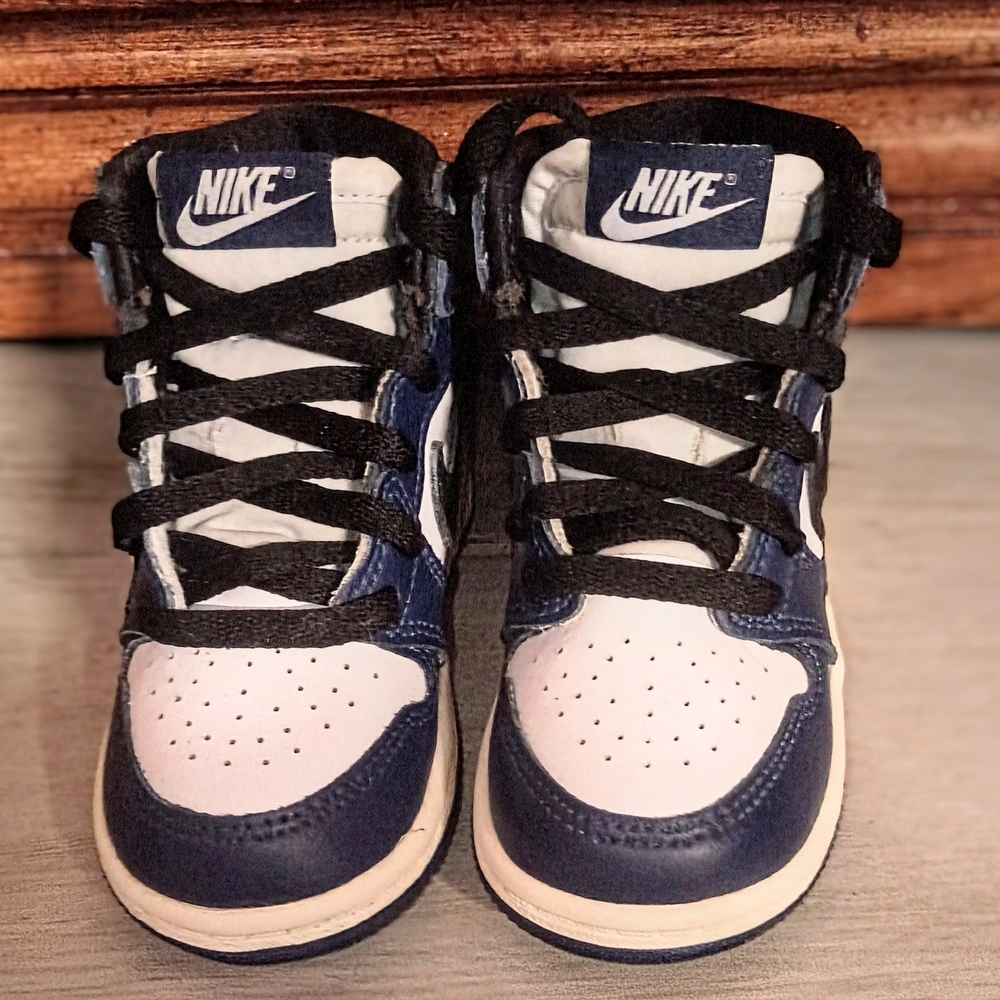 TODDLER Nike Jordan Retro 1 OG TD "MIDNIGHT BLUE" Size 5.5